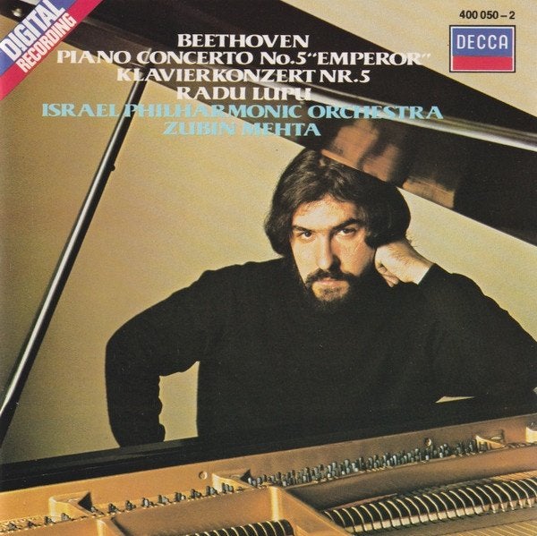 BEETHOVEN Piano concerto no. 5 CD LUPU MEHTA DECCA, Ophalen of Verzenden, Classicisme, Gebruikt, Orkest of Ballet
