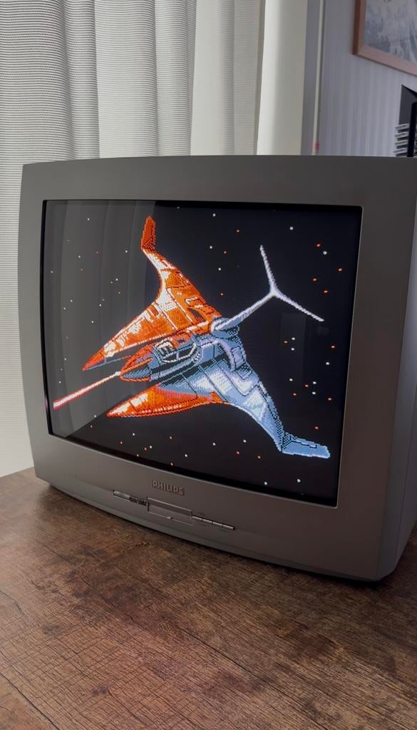 Philips 21PT4416/01 - 21 inch CRT TV | Real Flat NTSC PAL, Audio, Tv en Foto, Vintage Televisies, Ophalen, Gebruikt, 40 tot 60 cm