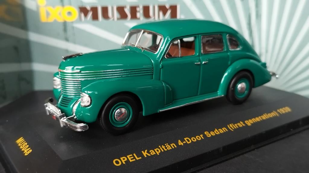 Opel Kapitan 1950 green 1:43 Ixo Museum Pol, Hobby en Vrije tijd, Modelauto's | 1:43, Overige merken, Auto, ., Nieuw