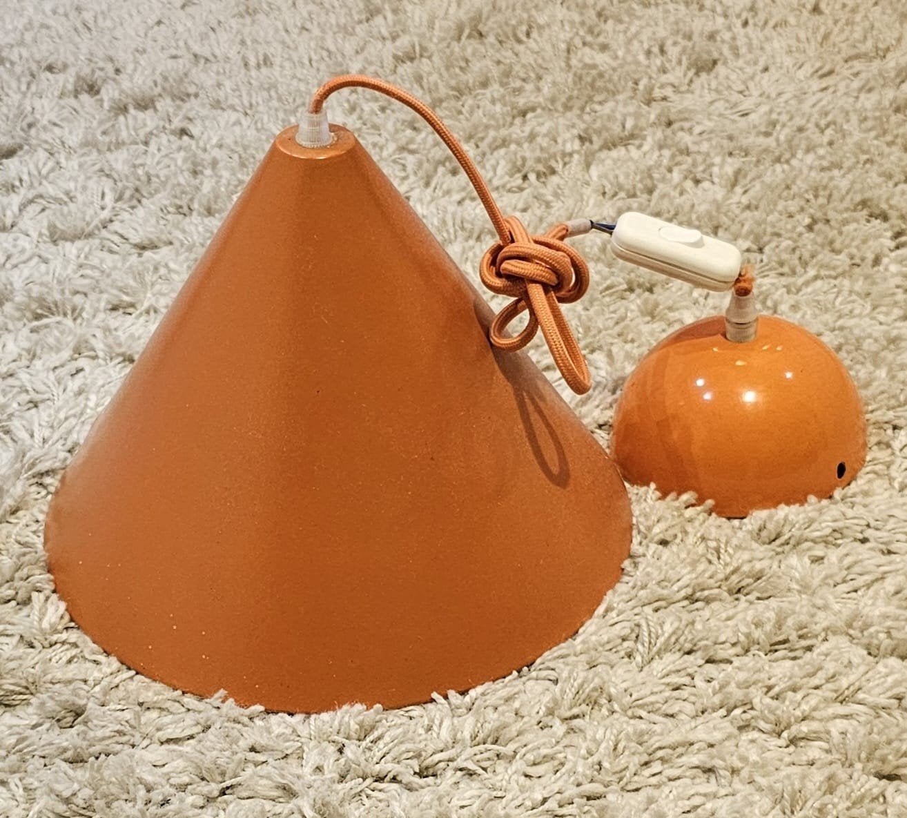 Oranje Hanglamp, Ophalen of Verzenden, Gebruikt, Groen