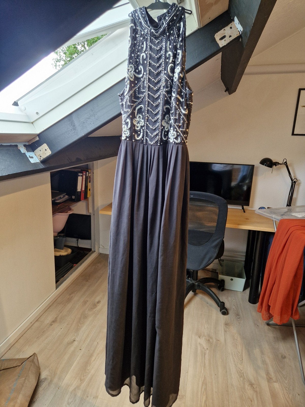 Lace & Beads feest jurk Zwart met Kralen Maat M, Maat 38/40 (M), Zwart, Ophalen of Verzenden, Zo goed als nieuw