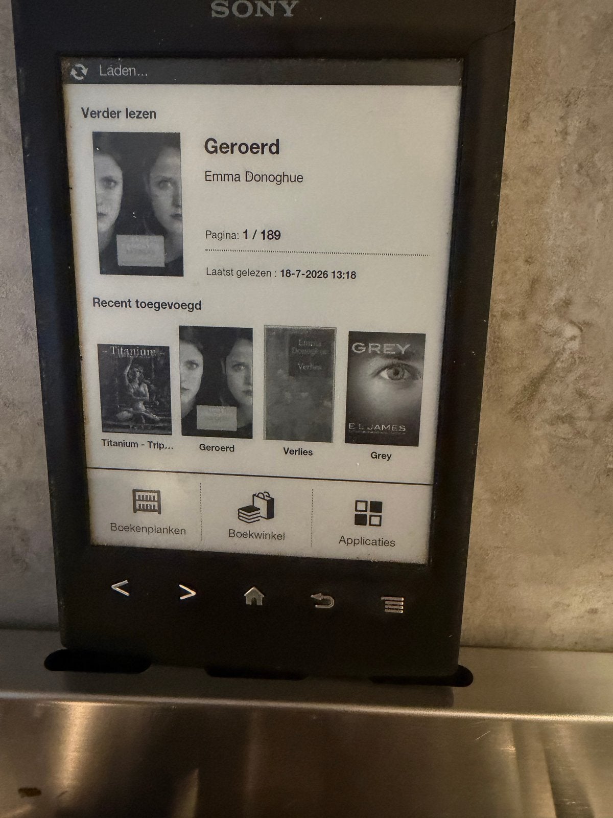 Sony ereader met beschermhoes, Computers en Software, E-readers, Ophalen of Verzenden, Gebruikt