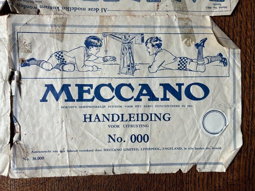 Vintage antiek Meccano handleiding voorbeelden, Ophalen of Verzenden
