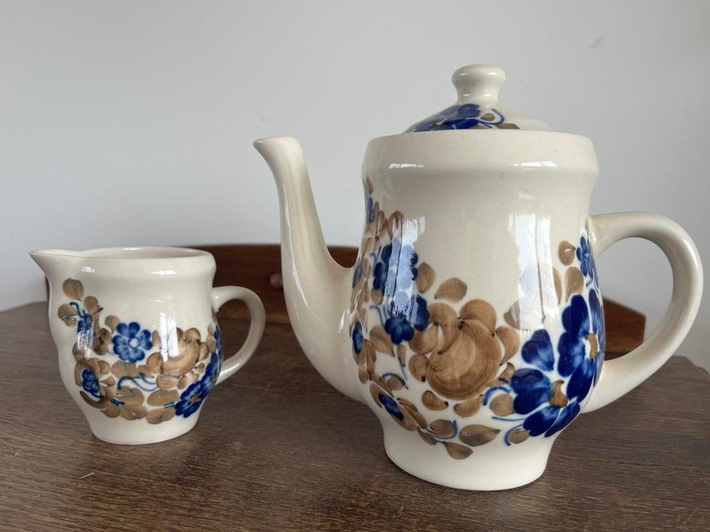 Vintage Wloclawek Theepot en Melkkannetje - Elzbieta Patroon, Ophalen of Verzenden