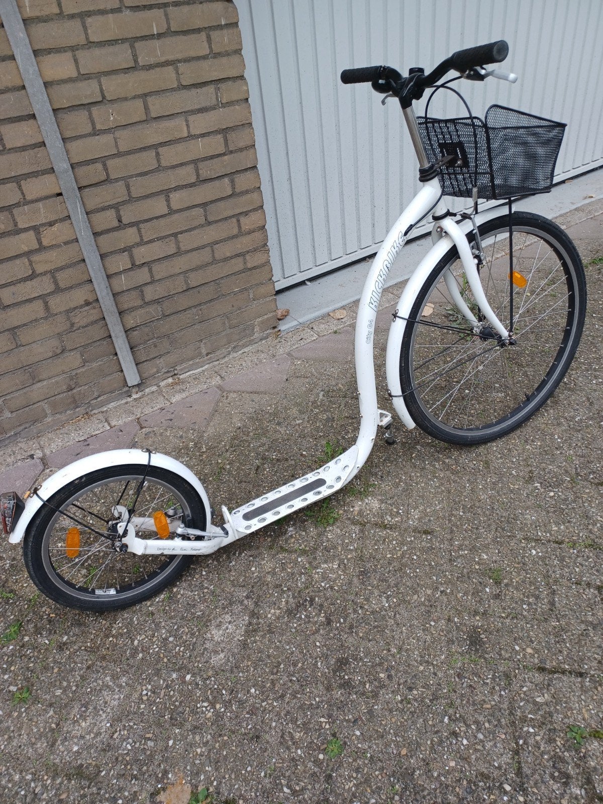 Witte Kickbike City G4 step met mandje, Fietsen en Brommers, Ophalen, Gebruikt, Kickbike, Kickbike
