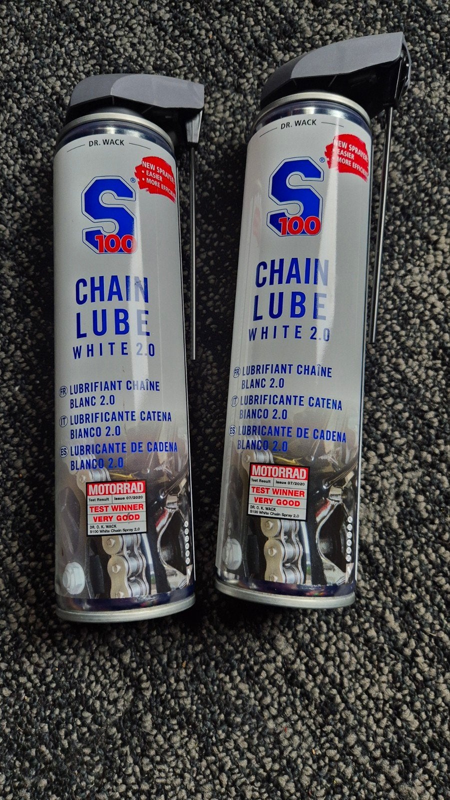 2 nieuwe bussen S100 kettingspray Chain Lube White 2.0, Ophalen of Verzenden
