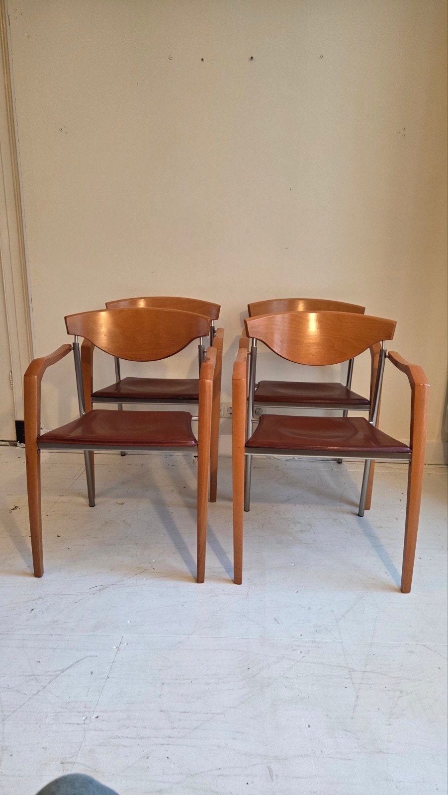 Vintage Paco Capdell designstoelen, Huis en Inrichting, Stoelen, Gebruikt, Bruin, Vintage, Ophalen of Verzenden