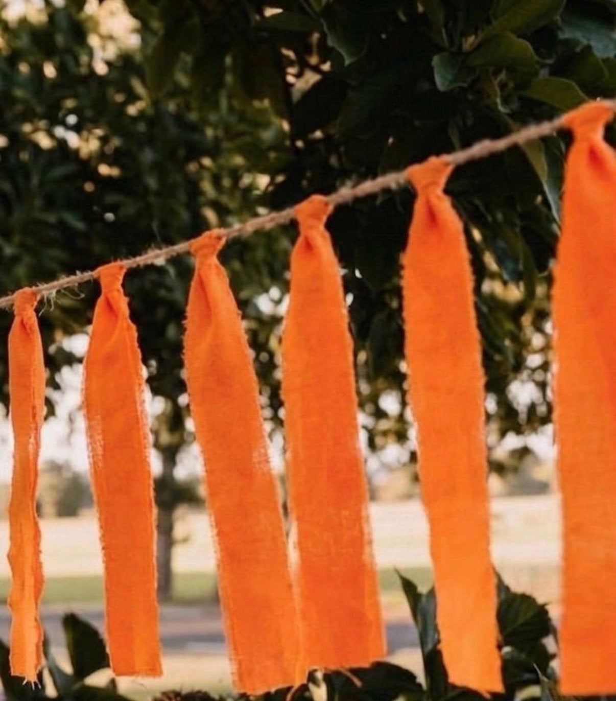 Nieuwe stoffen slinger 5 meter - oranje (WK/koningsdag), Ophalen of Verzenden, Nieuw, Versiering, Oranje of Koningsdag