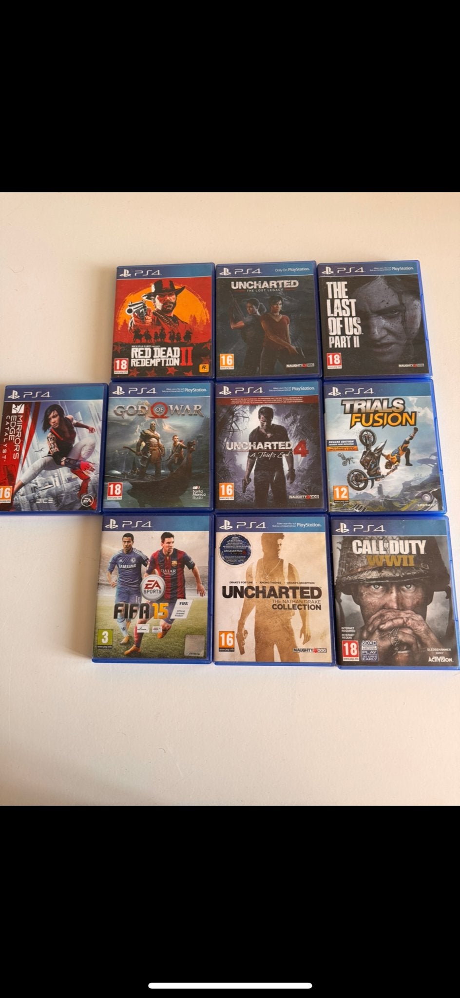 PS4 Games: Red Dead Redemption 2, Uncharted, God of War, FIF, Gebruikt, Vanaf 18 jaar, Overige genres, Eén computer