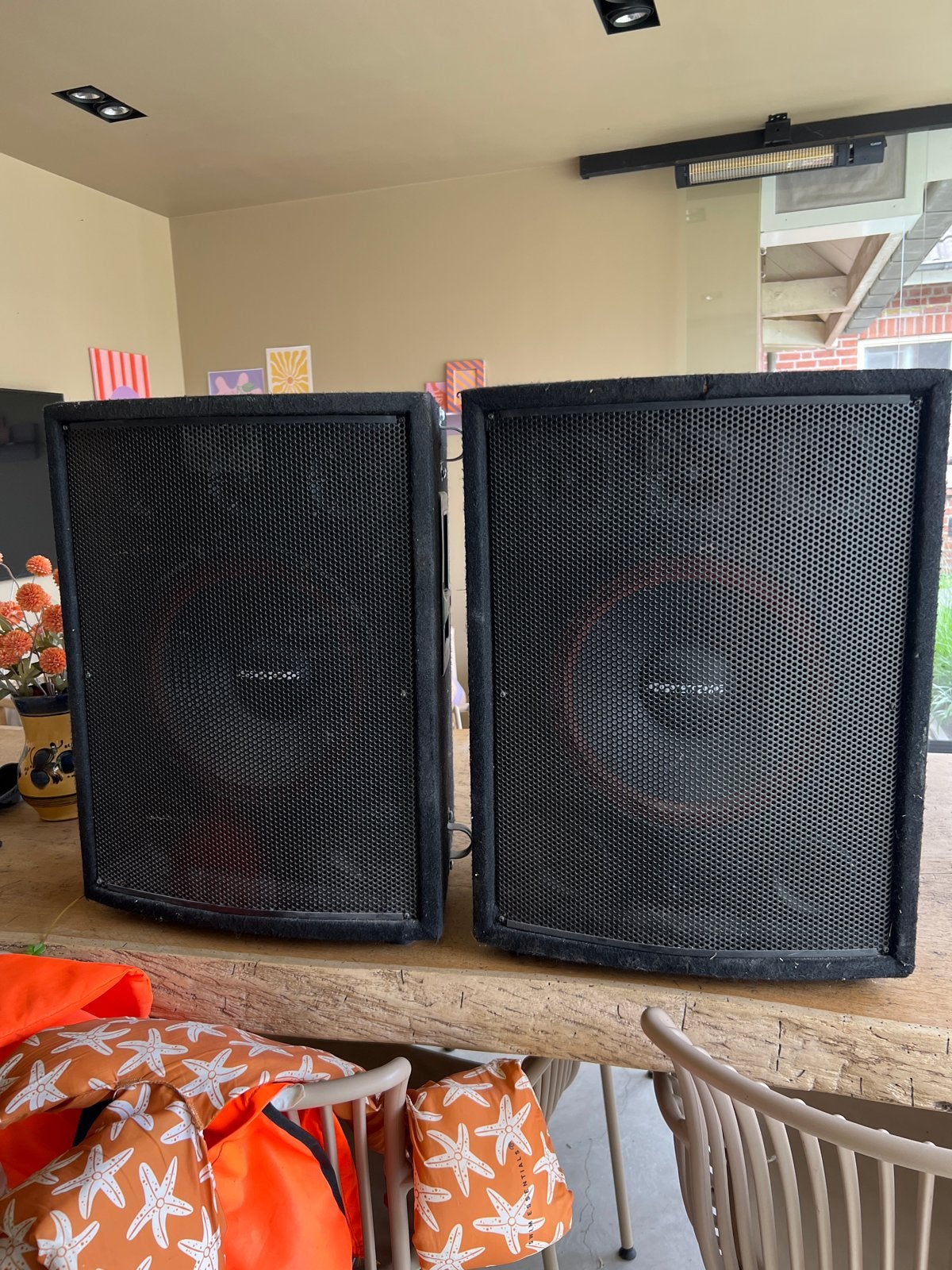 2x Party speakers - Gebruikt maar in goede staat, Gebruikt, Party speaker, Basreflex, Ophalen