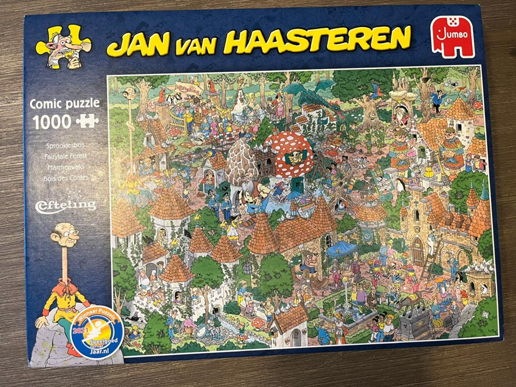 Jan van Haasteren Sprookjesbos 1000 stukjes (evt. ruilen), Ophalen of Verzenden, 500 t/m 1500 stukjes, Zo goed als nieuw