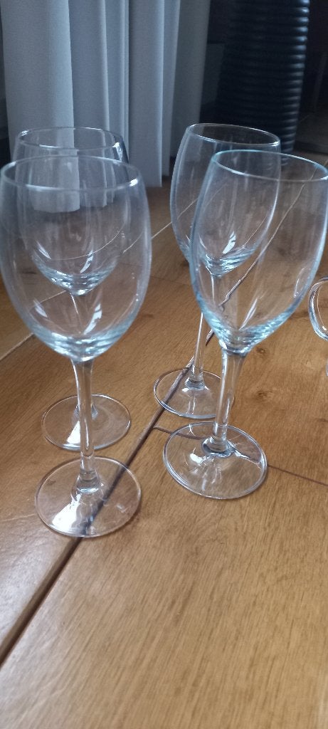 4 wijnglazen - zgan, Ophalen of Verzenden, Zo goed als nieuw, Overige typen