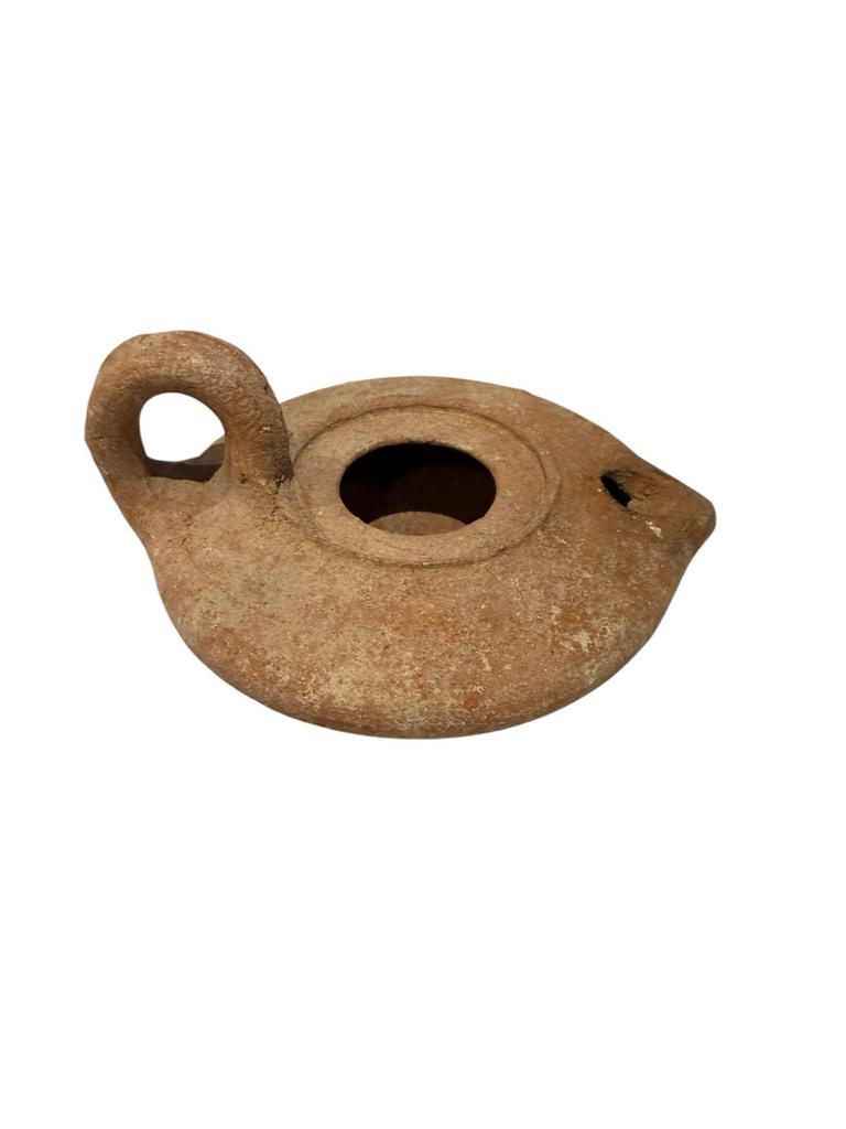 Romeinse terracotta olielamp - 1e eeuw na Chr. - Bodemvondst, Ophalen of Verzenden
