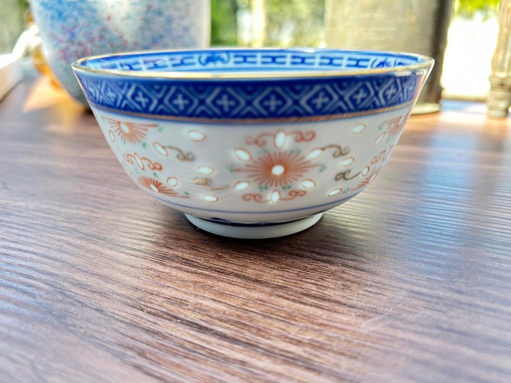 Chinese rijstkommen 3 x, Ophalen of Verzenden