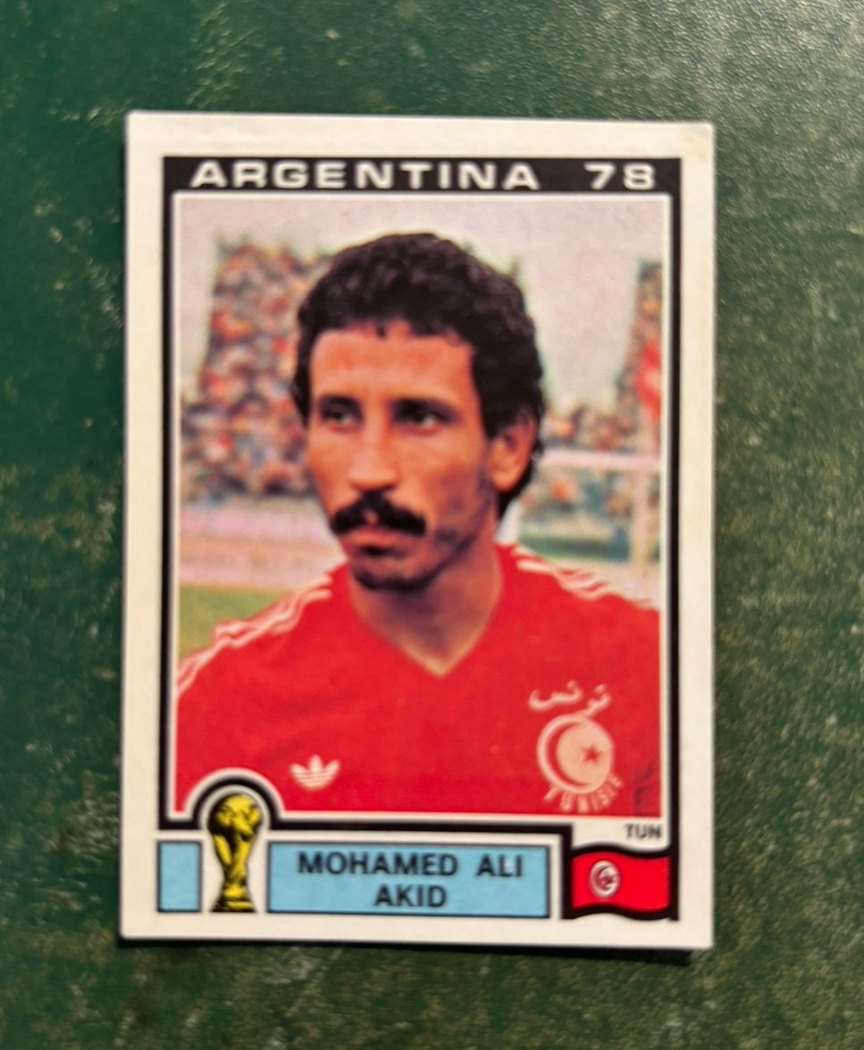 Panini plaatje Mohamed Ali Akid Tunesie WK 78, Verzamelen, Ophalen of Verzenden