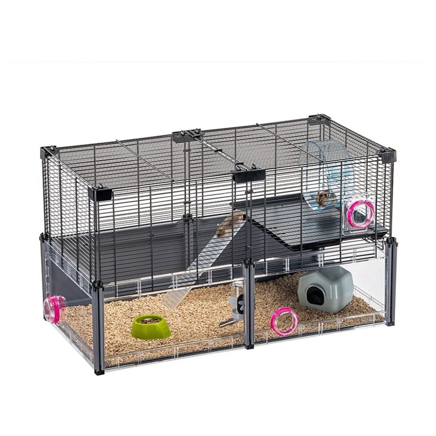 Hamsterhok met buizensysteem van ferplast plus toebehoren, Kooi, Gebruikt, Minder dan 75 cm, Hamster