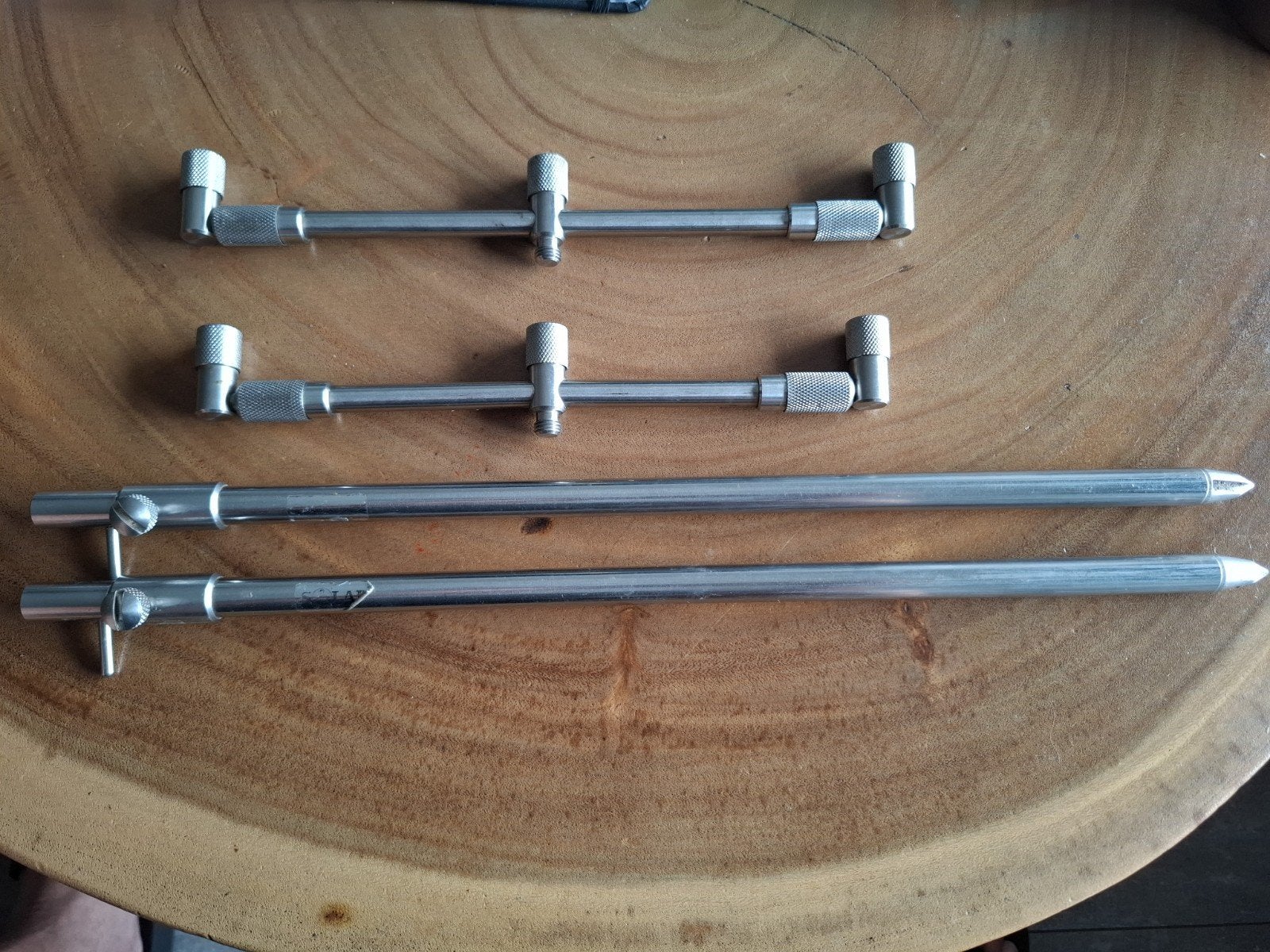 Solar 3  Rod Set-up  rvs met Buzzerbars en Banksticks, Ophalen of Verzenden, Gebruikt, Overige typen