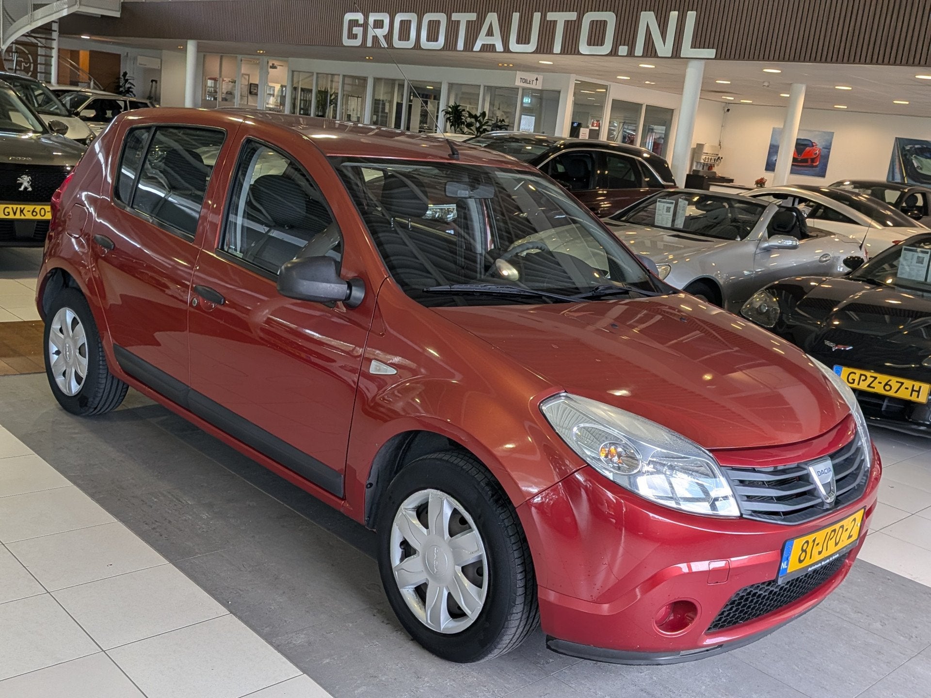 Dacia Sandero 1.6 Ambiance Airco, Trekhaak, Stuurbekrachtigi, Auto's, Voorwielaandrijving, Stof, 1011 kg, 4 cilinders