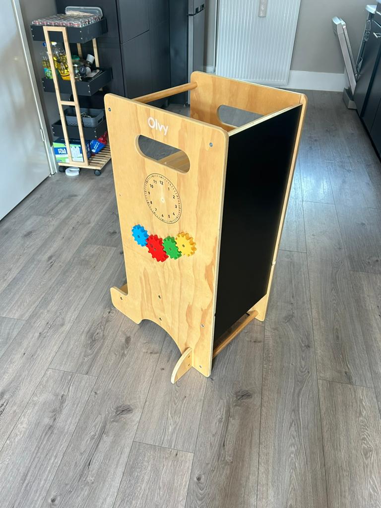 Olvy Leertoren met Glijbaan en Activiteitenbord, Ophalen, Gebruikt, Bouwen