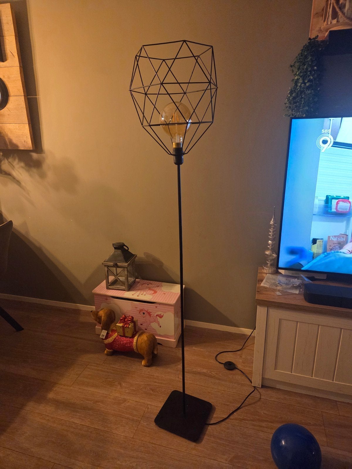 Staande lamp landelijk industriële lamp meg dimmer, Ophalen, Gebruikt, Metaal, Modern, Industrieel, Geometrisch