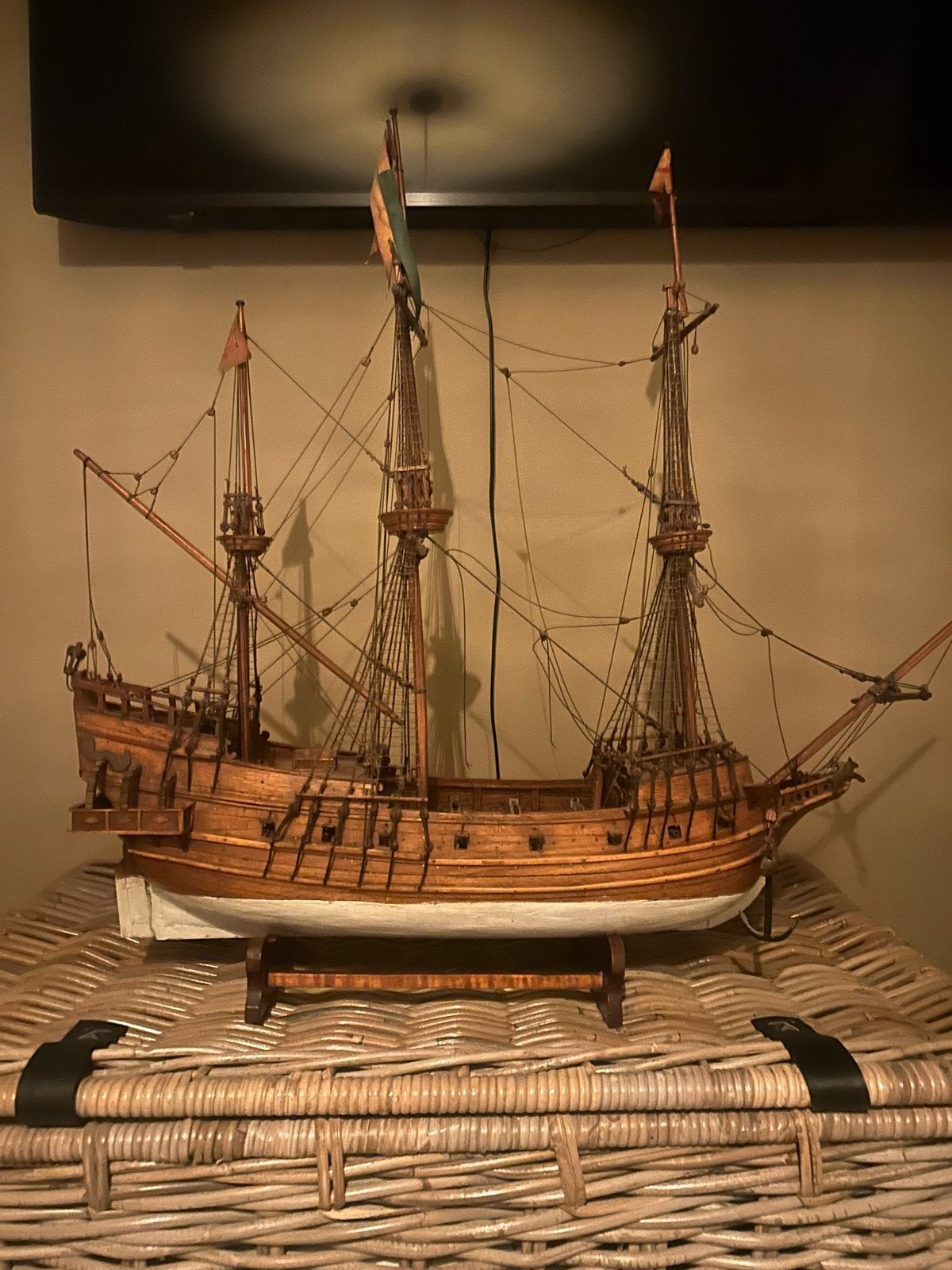Gedetailleerd houten scheepsmodel - Zeilschip, Ophalen, Gebruikt, Groter dan 1:32, Overige merken