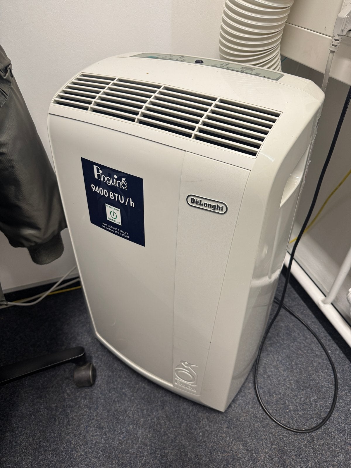 De'Longhi Pinguino PAC N81 Mobiele Airco 9400 BTU/u, Ophalen, Gebruikt, Minder dan 60 m³, 3 snelheden of meer