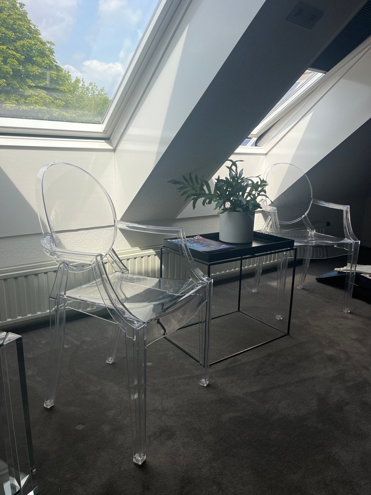 4 replica Ghost Kartell eetkamerstoelen van plexiglas, Ophalen, Kunststof, Twee, Overige kleuren