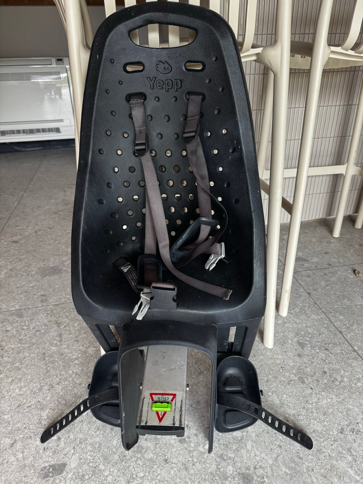 Yepp Fietsstoeltje Achterzitje Zwart, Ophalen, Achterzitje, 9 t/m 36 kg, Gebruikt