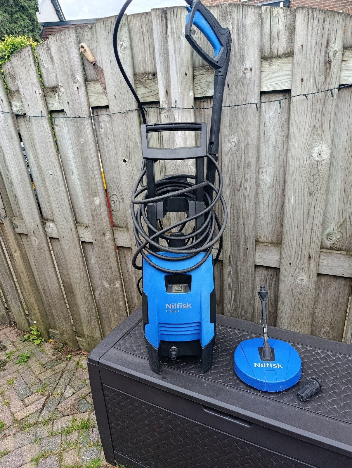 Nilfisk hogedrukreiniger met terrasreiniger, Ophalen, Gebruikt, Elektrisch, Nilfisk