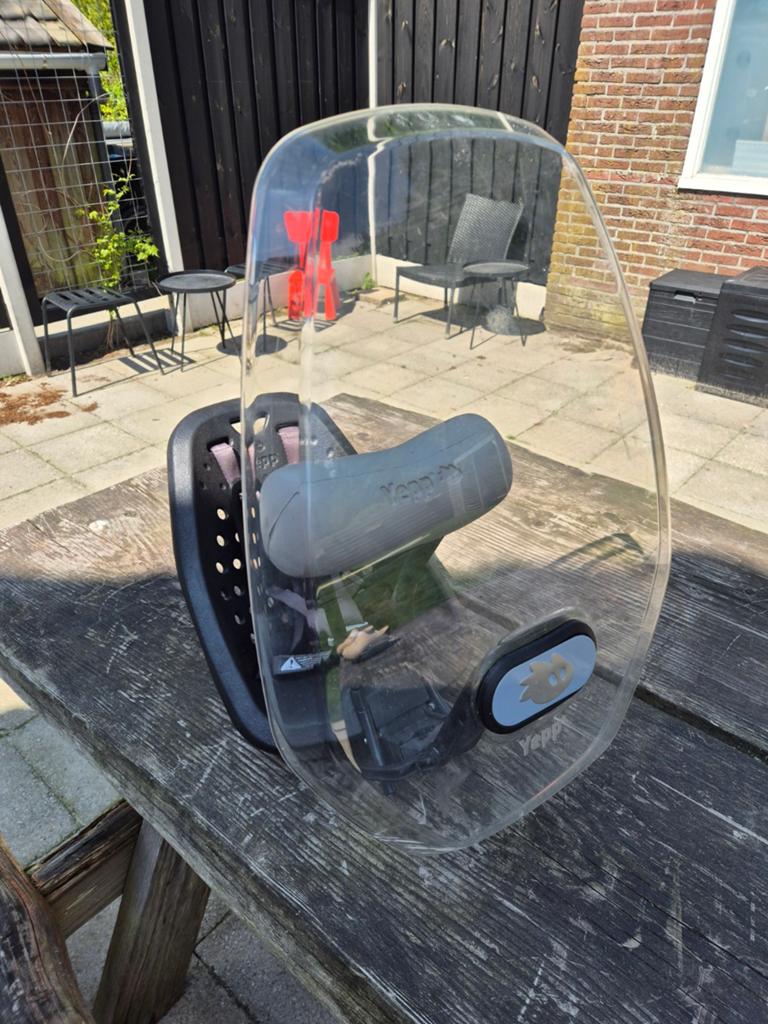 Jepp mini black fietszitje met windscherm, 0 t/m 10 kg, Gebruikt, Jepp, Voorzitje