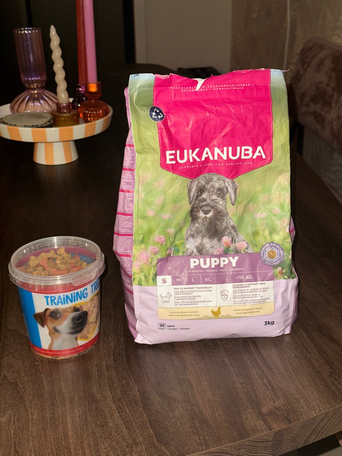 Kwart zak puppyvoer eukanuba + emmer koekjes, Ophalen, Hond