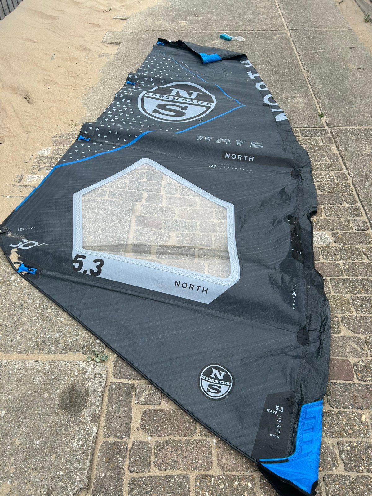 North wave 5.3 gen1 zeil, Met draagtas, 5 tot 6.5 m², Ophalen of Verzenden, Zo goed als nieuw