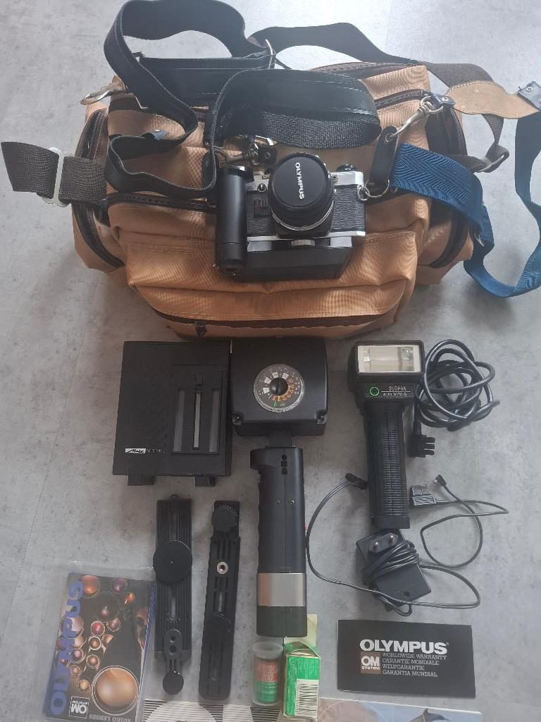 Professionele vintage olympus camera compleet, Audio, Tv en Foto, Fotocamera's Analoog, Ophalen, Gebruikt, Compact, Olympus