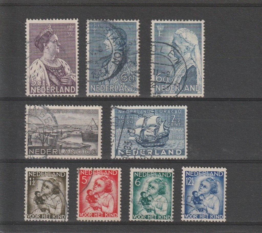 Nederland - jaargang 1934 gestempeld, compleet., Verzenden, T/m 1940, Gestempeld