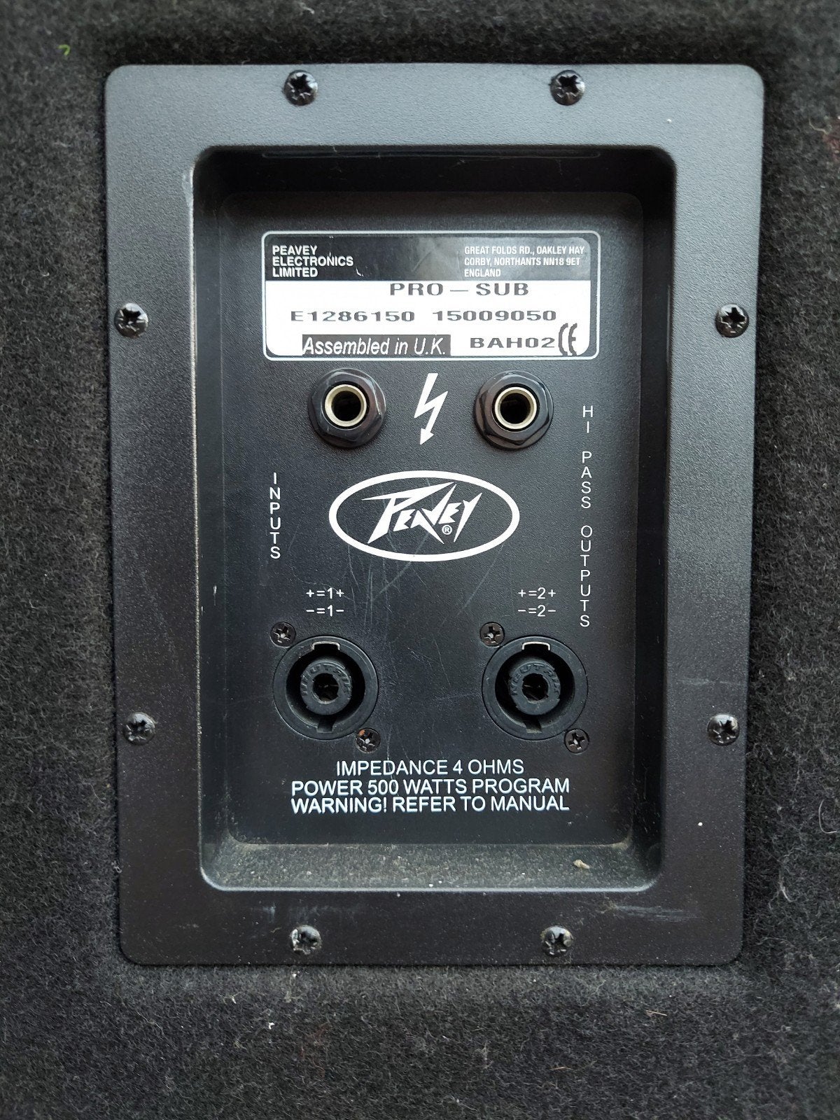 2 peavey subwoofer's, Gebruikt, Subwoofer, Basreflex, Ophalen