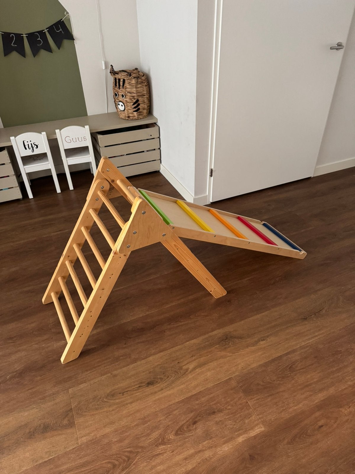 montessori glijbaan houten klimrek, Kinderen en Baby's, Ophalen, Zo goed als nieuw, Glijbaan