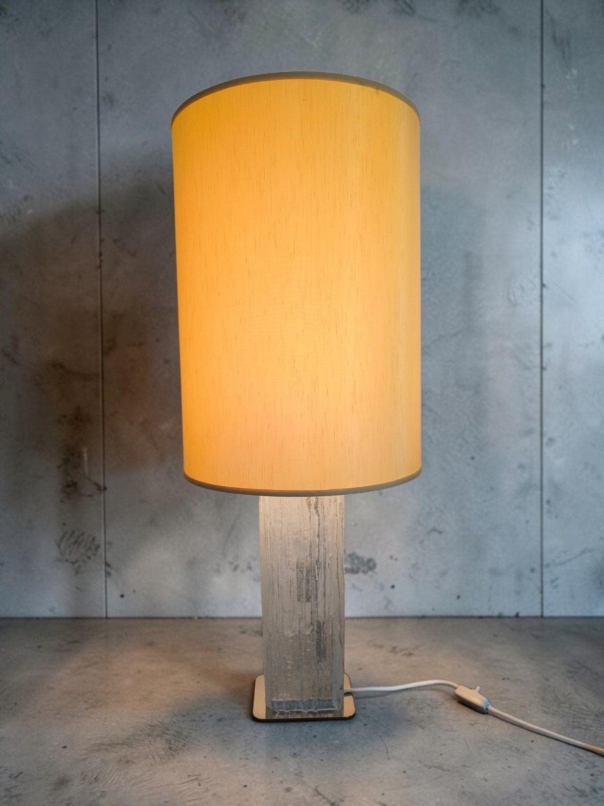 Mid-Century Kalmar Franken tafellamp ijsglas lamp XL, Ophalen, Overige typen, Overige merken, Vintage