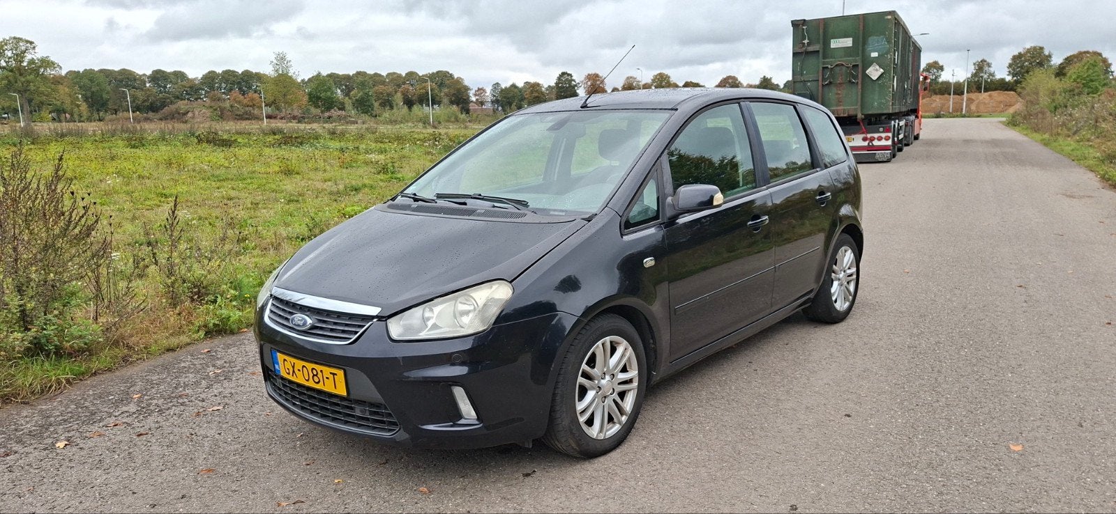 Ford C-Max 1.8 Tdci 85KW 2008 EXPORT, Auto's, Voorwielaandrijving, Zwart, 4 cilinders, Zwart