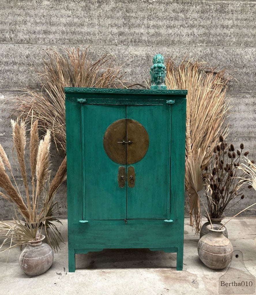 Magische jadegroene Chinese kast, Antiek en Kunst, Ophalen of Verzenden