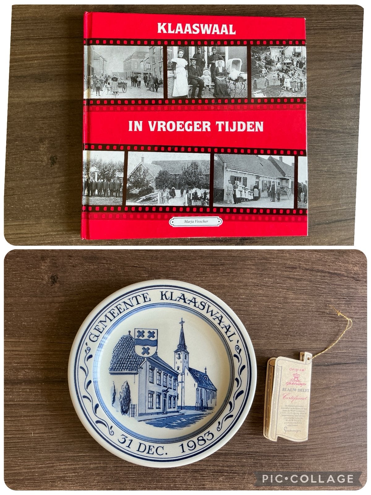 Delfts blauw bordje + boekje Klaaswaal - samen € 12,50 (KWF), Ophalen of Verzenden, Nieuw