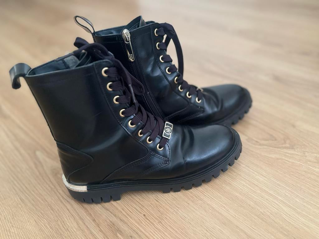 Tommy Hilfiger boots maat 37, Verzenden, Gedragen, Zwart, Lage of Enkellaarzen