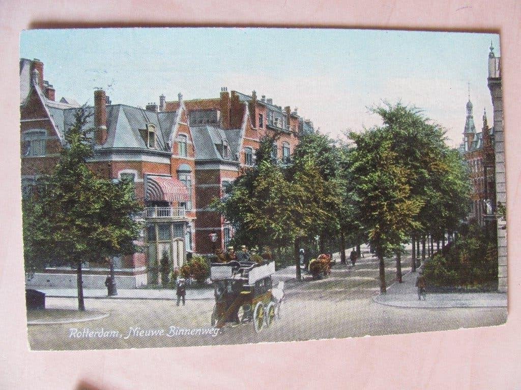 Rotterdam 1907 Nieuwe Binnenweg, Ophalen of Verzenden, Voor 1920, Gelopen, Zuid-Holland