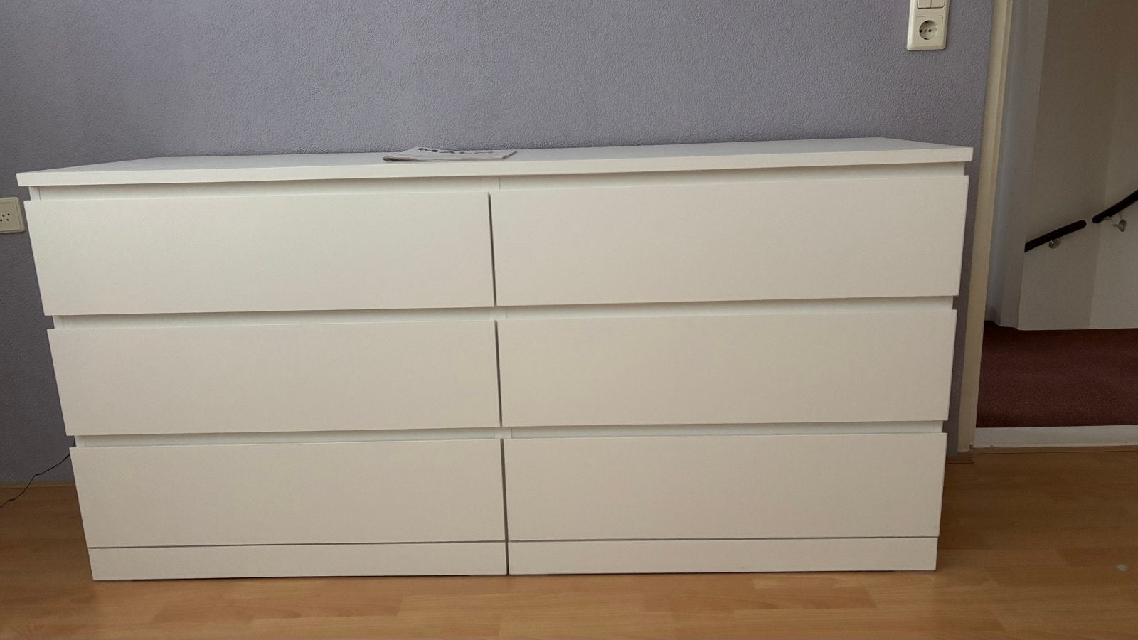 IKEA MALM ladekast wit, 6 lades, Huis en Inrichting, Ophalen, 5 laden of meer, 150 tot 200 cm, Zo goed als nieuw