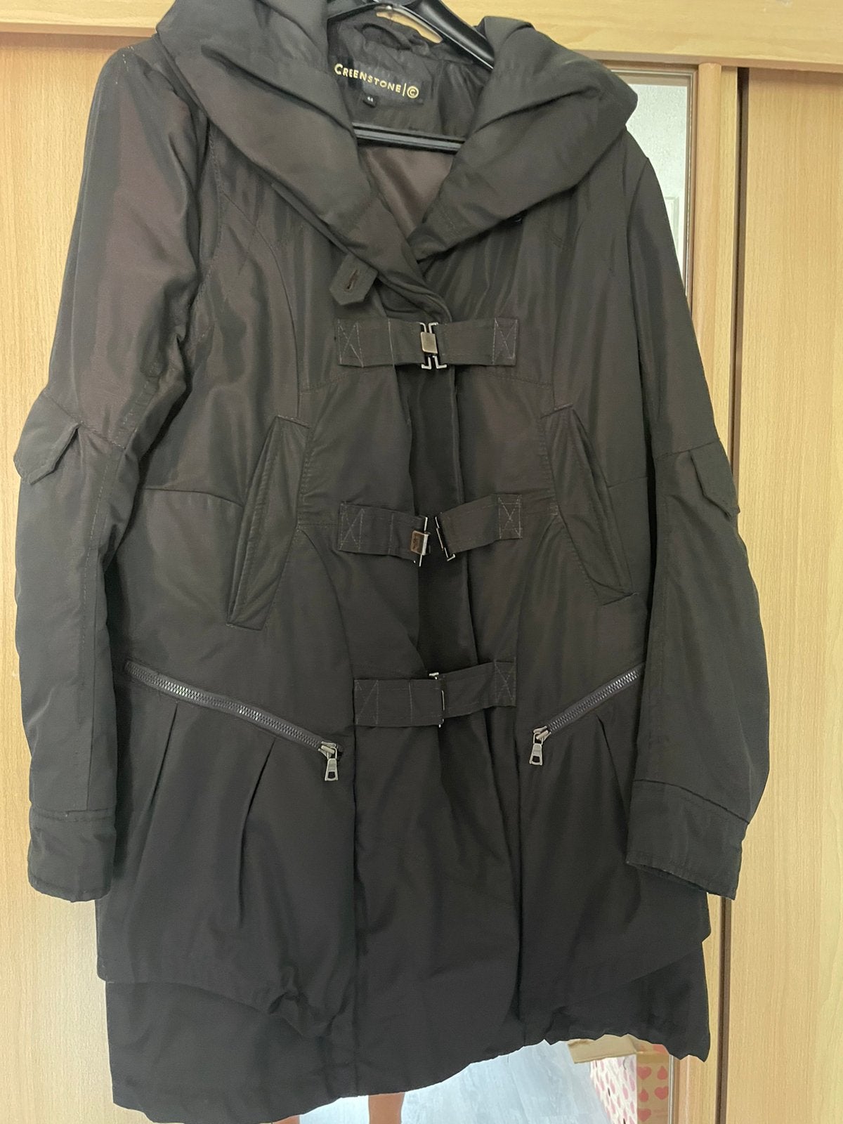 Greenstone winterjas maat 44, Ophalen, Gedragen, Maat 42/44 (L), Zwart