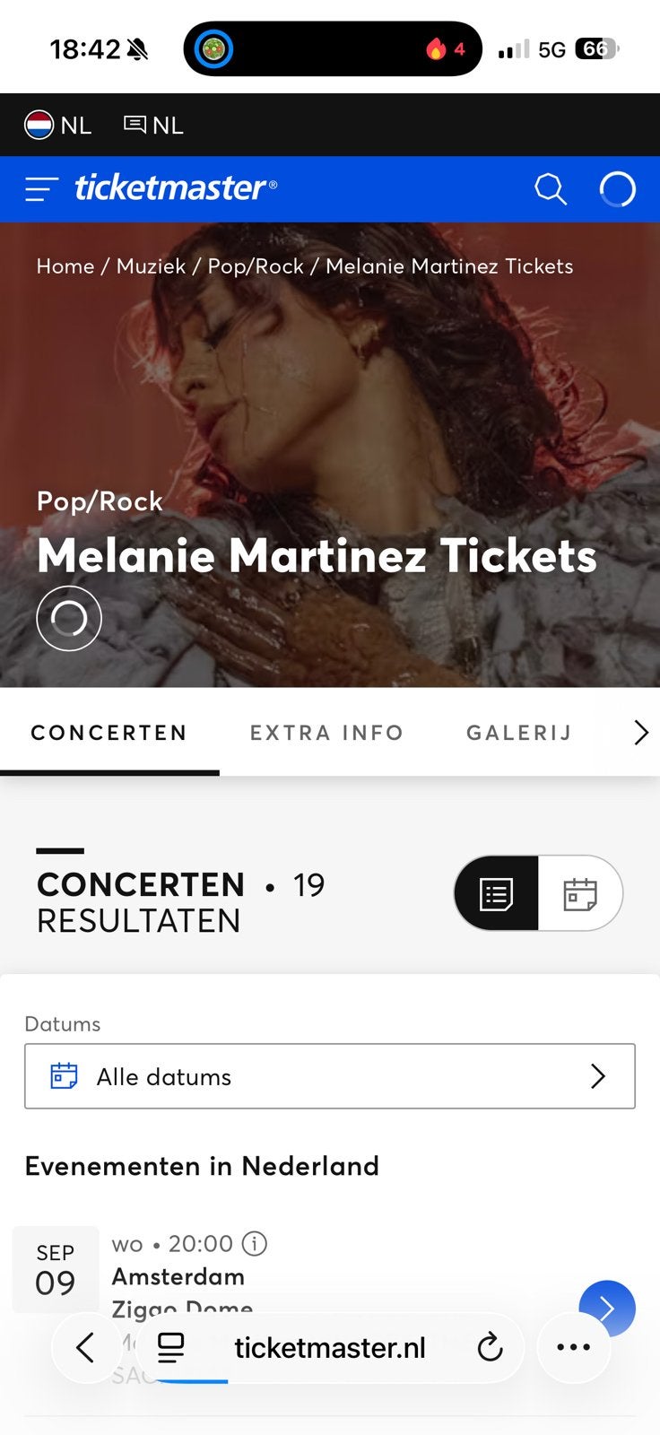 Ticket melanie martinez concert amsterdam, Eén persoon