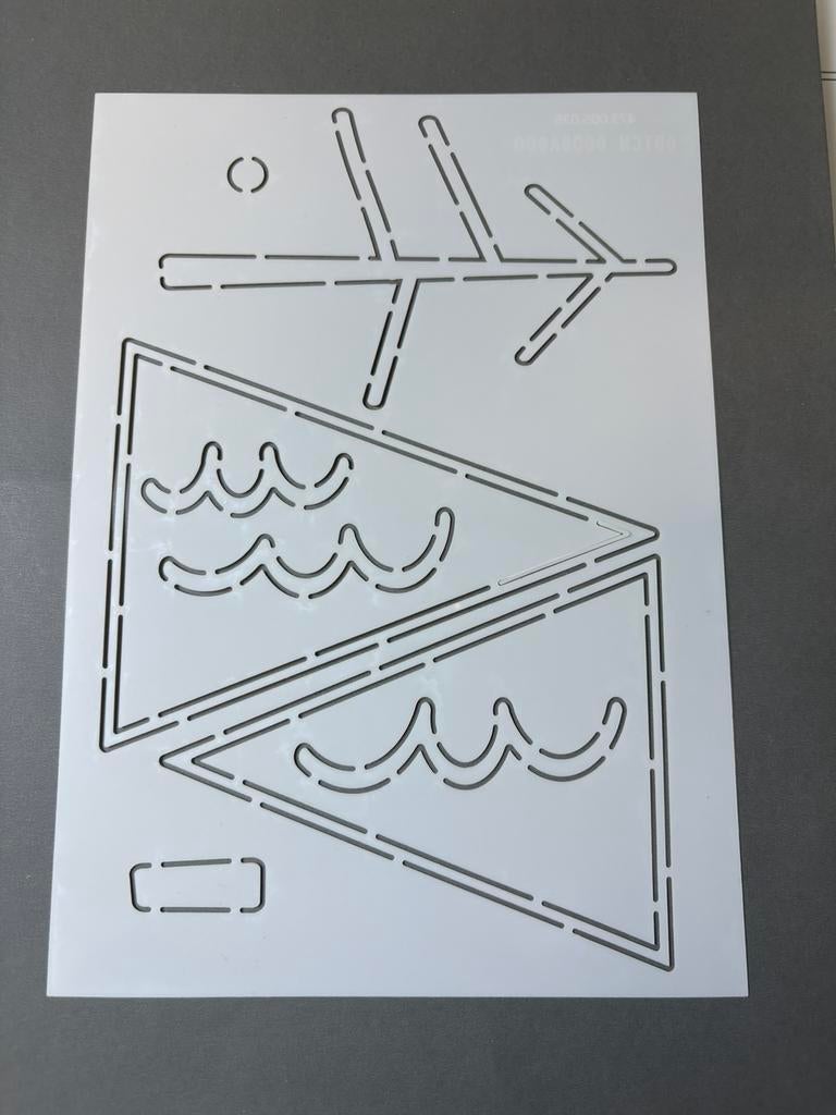 Ddbd tekenmal / stencil 100, Hobby en Vrije tijd, Kaarten | Zelf maken, Ophalen of Verzenden, Zo goed als nieuw, Overige thema's
