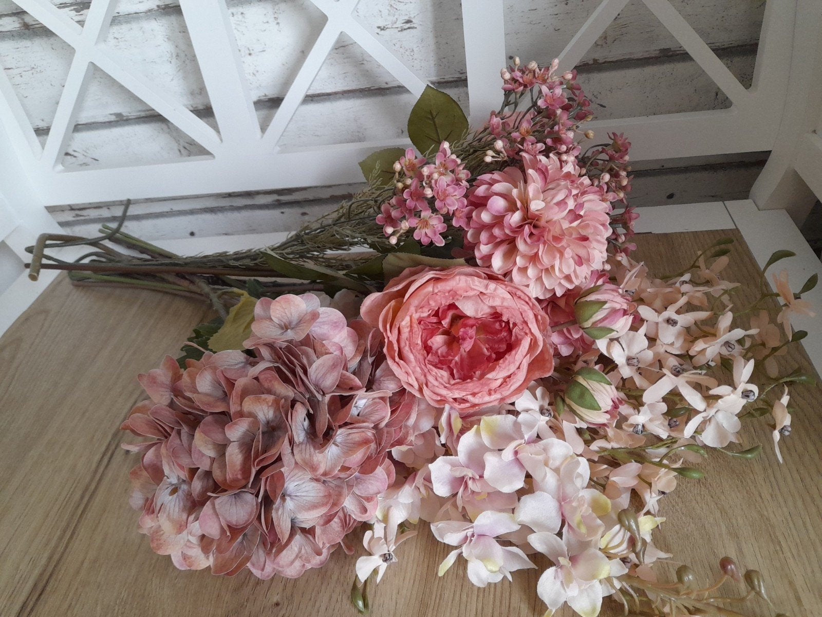 roze silk-ka kunstbloemen boeket, Huis en Inrichting, Verzenden, Zo goed als nieuw, Binnen