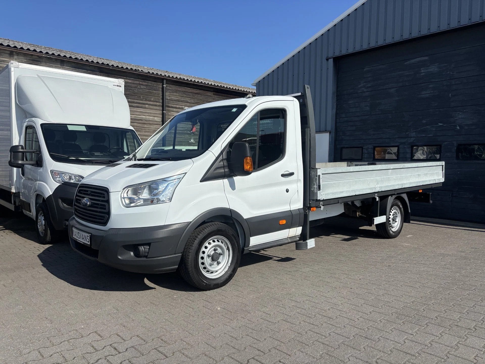 Ford Transit 2.2 TDCI 155 PK Open Laadbak (bj 2015), Auto's, Bestelauto's, Euro 5, Wit, Bedrijf, Electronic Stability Program (ESP)
