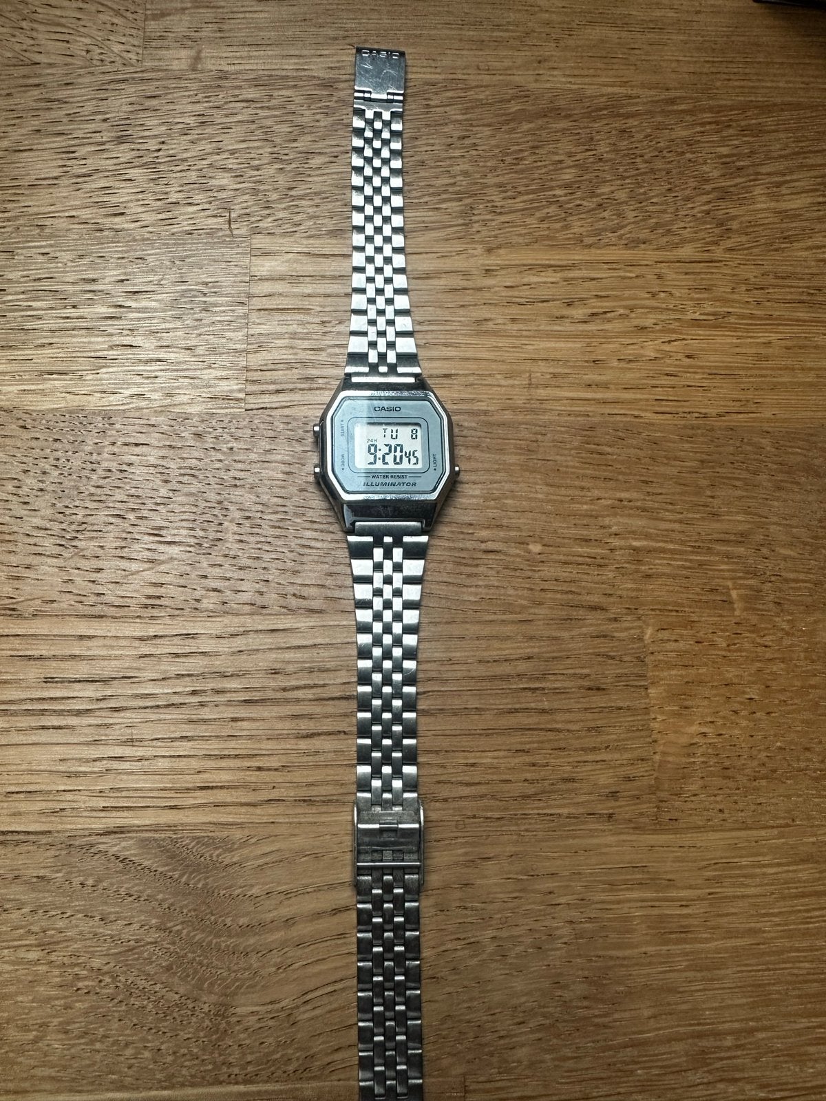 Casio LA680WE Vintage Horloge - Zilverkleurig, Overige merken, Gebruikt, Staal, Polshorloge