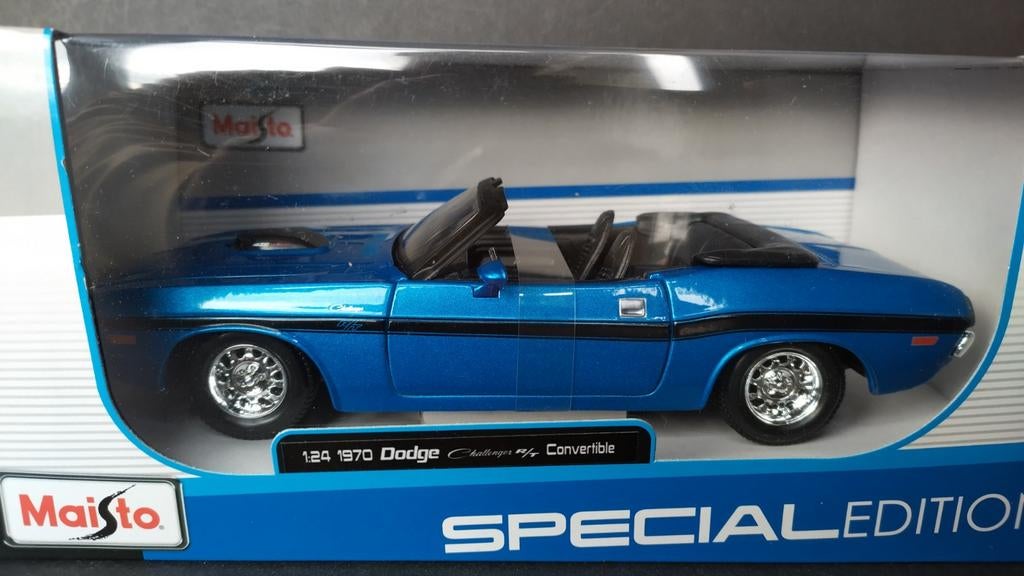 Dodge Challenger Rt Convertible 1970 1:24 Maisto Pol, Maisto, Auto, Verzenden, .